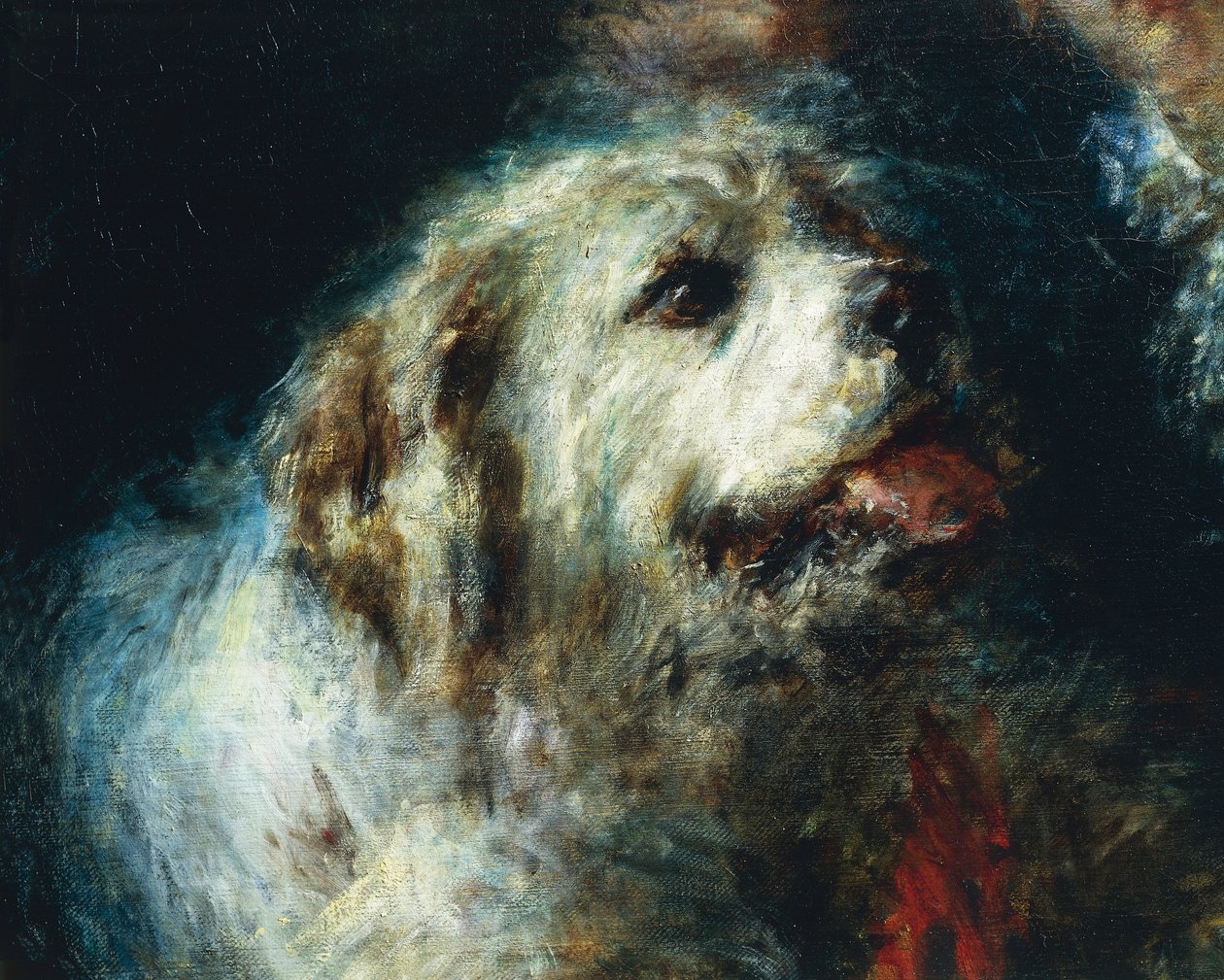 Los chicos de Troubetzkoy con un perro, de Daniele Ranzoni, detalle de Danielle Ranzoni
