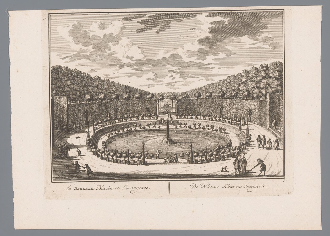 Vista de un estanque con fuente en el jardín de Slot Zeist
Le nouveau bassen et l