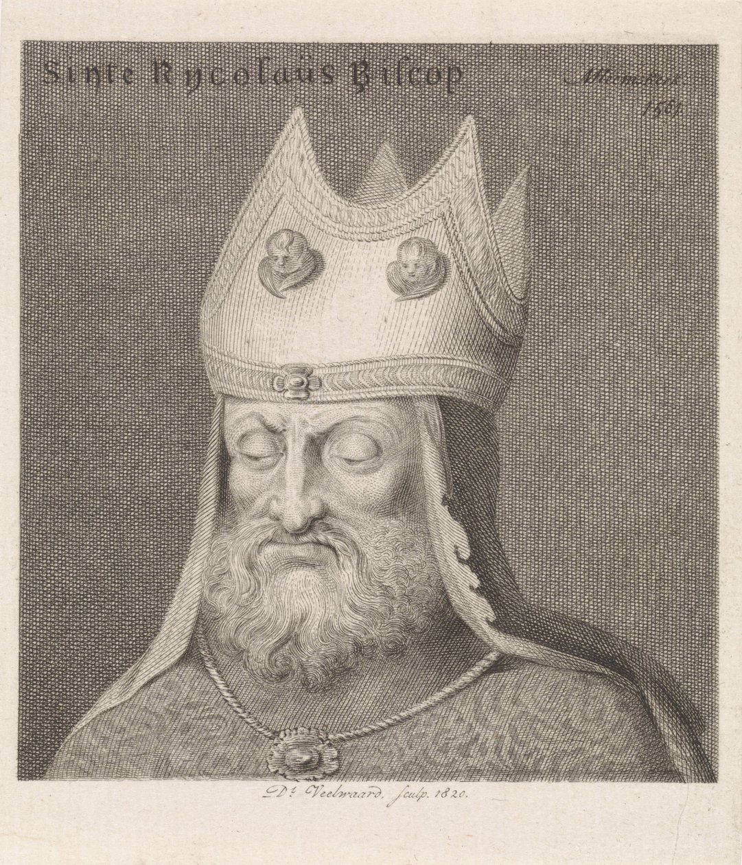 Retrato de un obispo
San Rycolaus Biscop (título en el objeto) de Daniël Veelwaard (I)