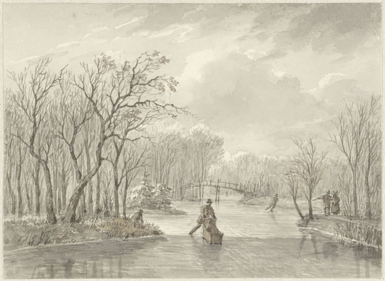 Vista de invierno de Daniël van Oosterhoudt