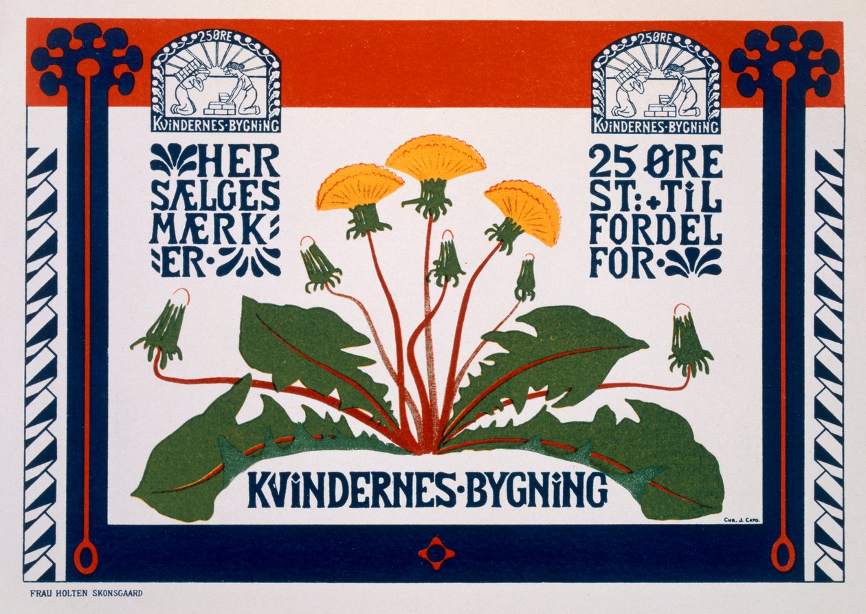 Póster publicitario del Edificio de Mujeres, finales del siglo XIX-principios del siglo XX de Danish School