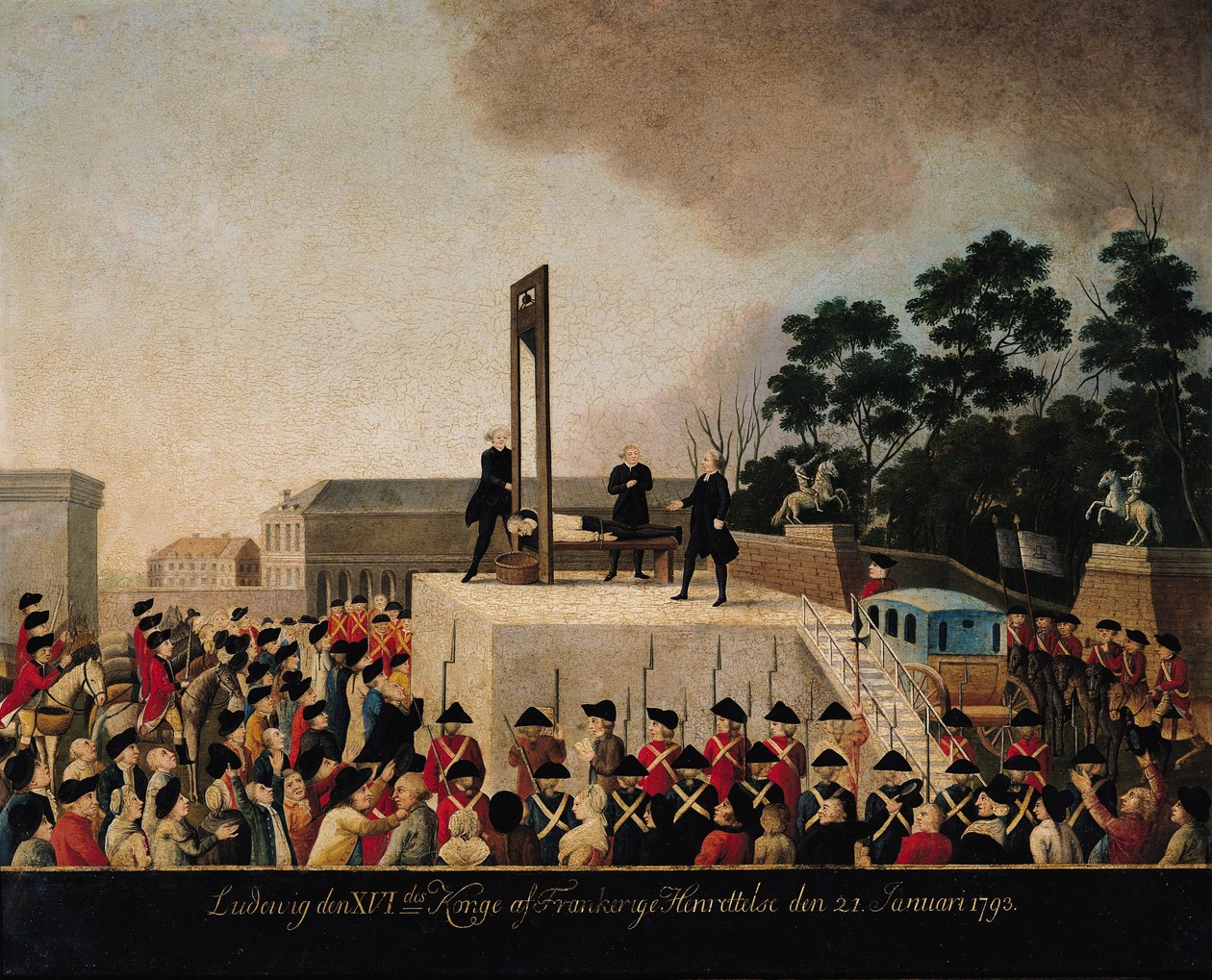 La ejecución de Luis XVI (1754-93) 21 de enero de 1793 de Danish School