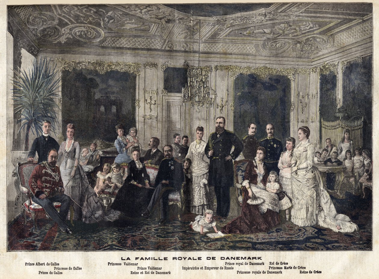 La Familia Real de Dinamarca de Danish School