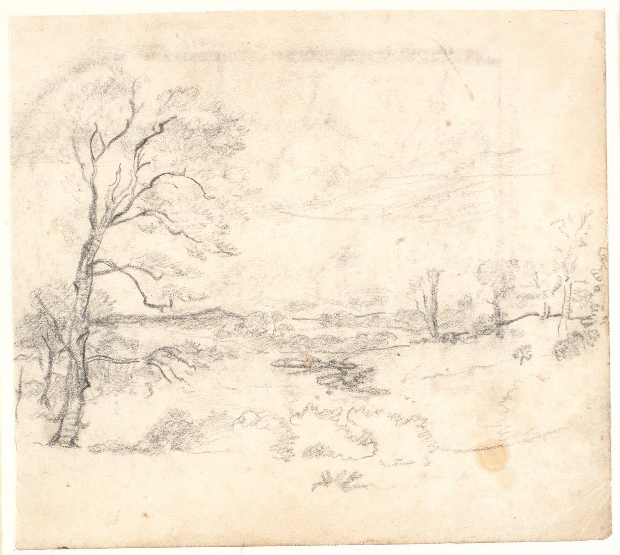 Vista de un paisaje ondulado y arbolado de Dankvart Dreyer