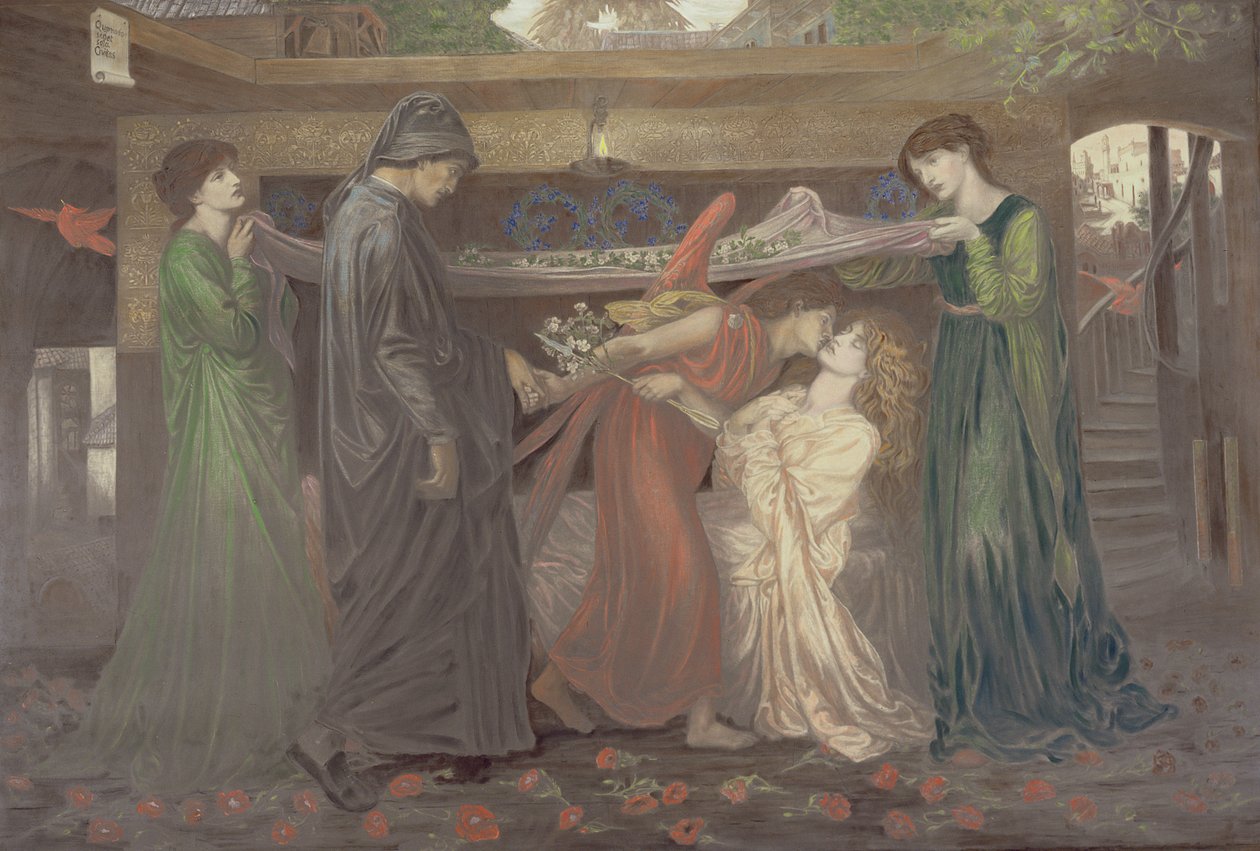 El Sueño de Dante: la Muerte de Beatriz, c.1890 de Dante Gabriel Charles Rossetti