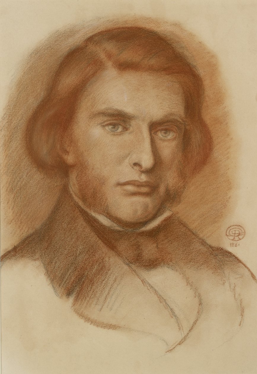 Retrato de John Ruskin, 1861 de Dante Gabriel Charles Rossetti