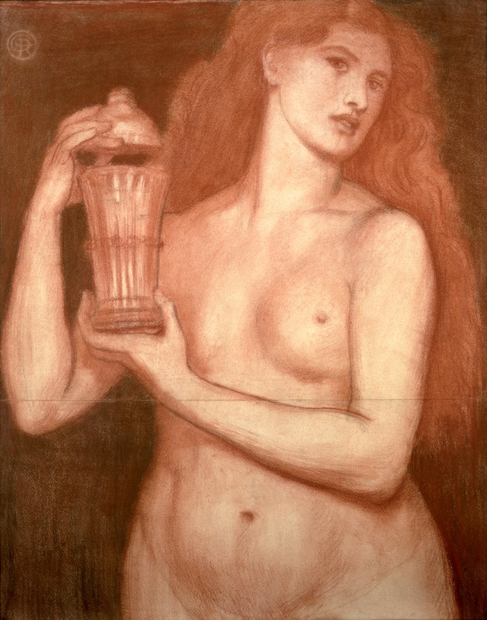 Estudio de un desnudo femenino de Dante Gabriel Charles Rossetti