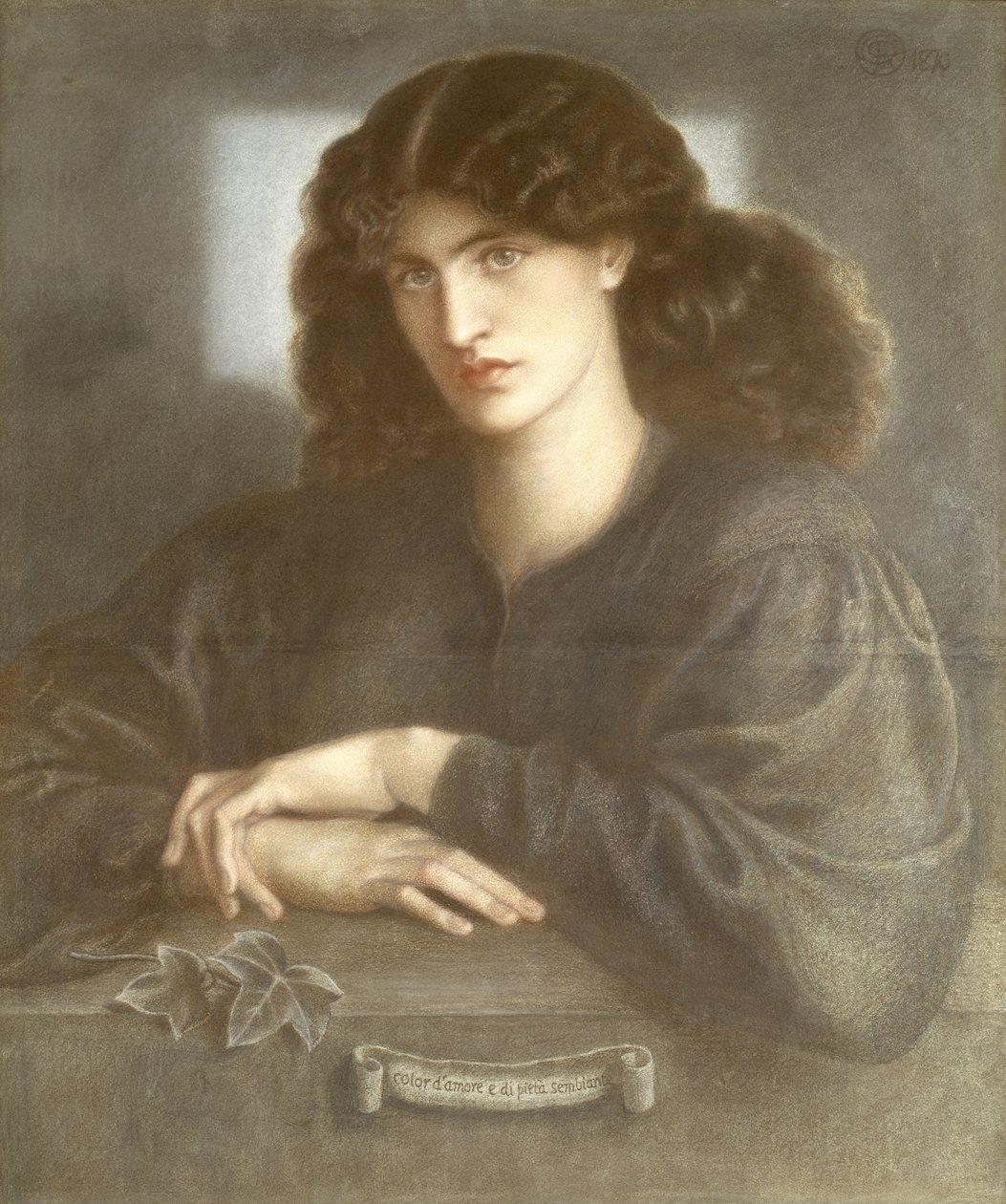 La dama de la piedad, o La Donna della Finestra, 1870 de Dante Gabriel Charles Rossetti