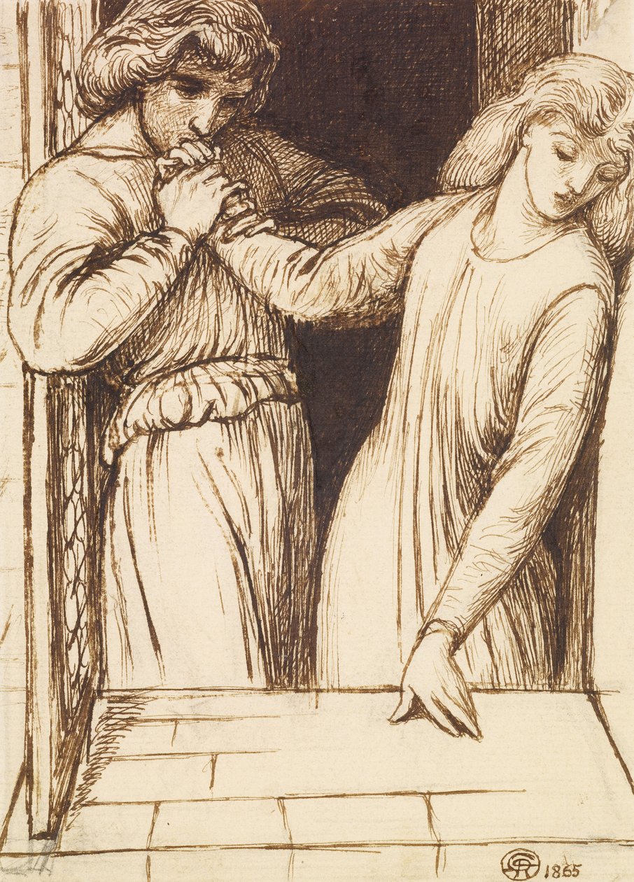 Hamlet y Ofelia de Dante Gabriel Charles Rossetti