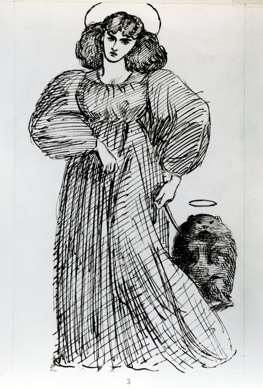 Sra. Morris y el wombat, 1869 de Dante Gabriel Charles Rossetti