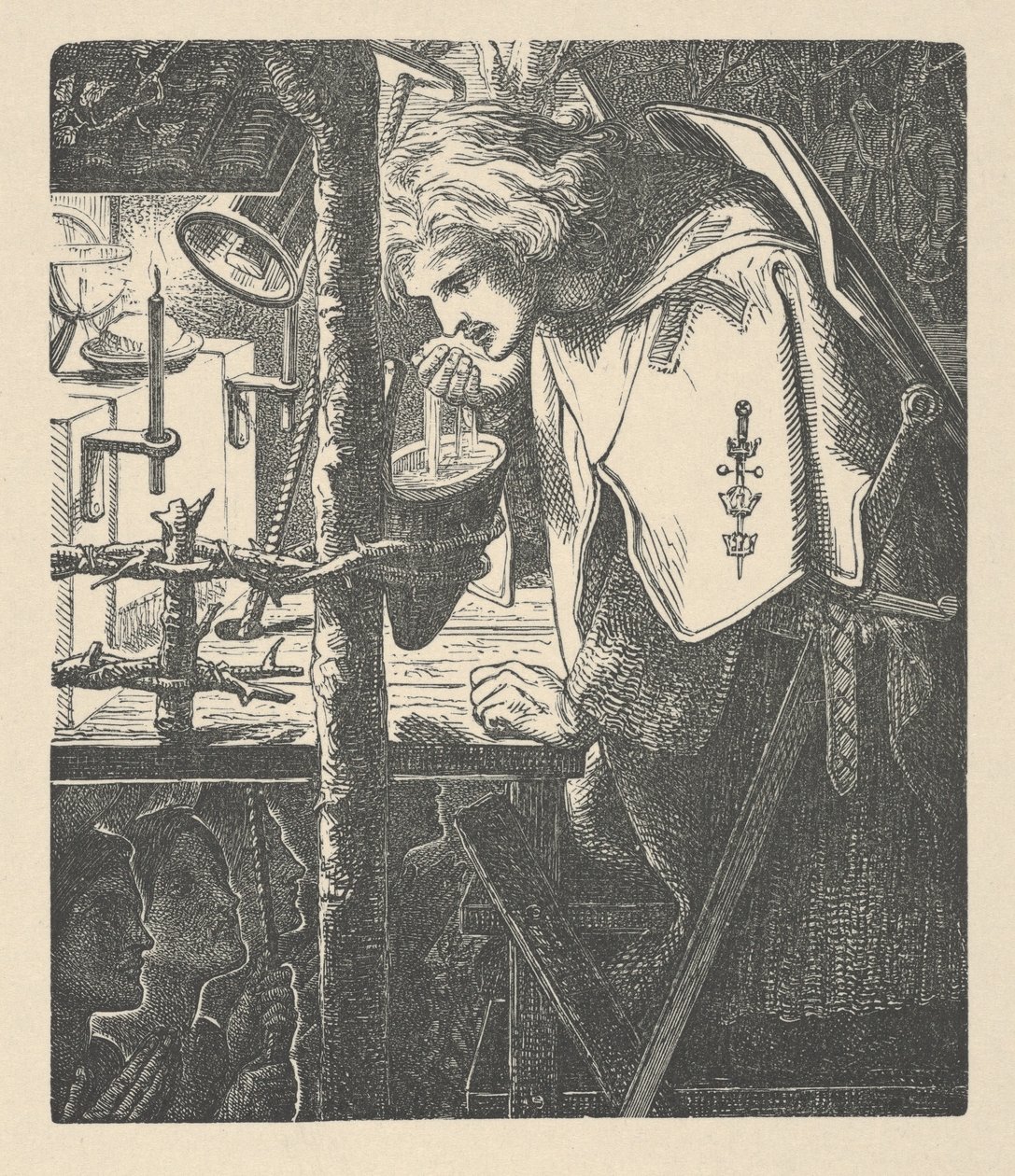 Sir Galahad de los poemas de Tennyson de Dante Gabriel (after) Rossetti
