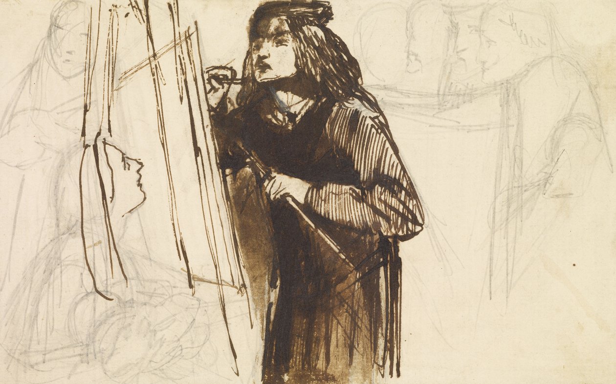 Un Pintor en el Trabajo, 1850-1852 de Dante Gabriel Charles Rossetti