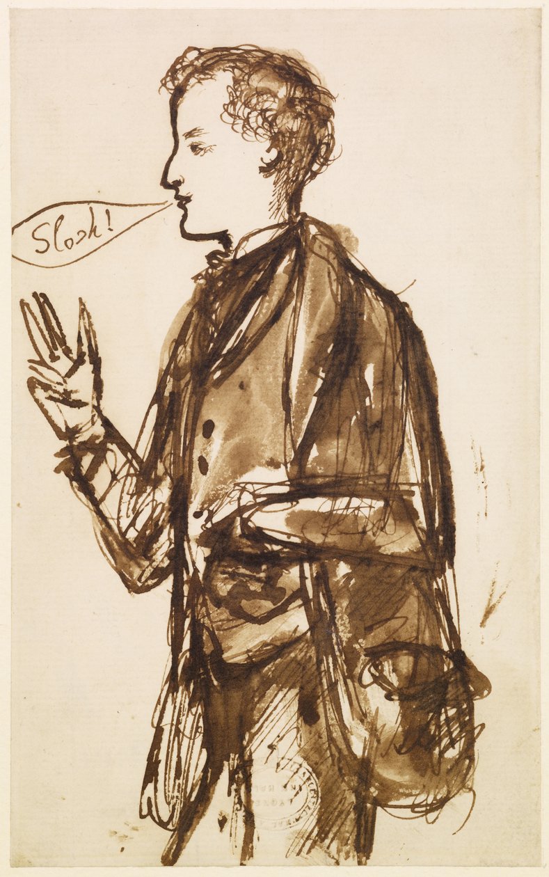 Caricatura de John Everett Millais, c.1851-53 de Dante Gabriel Charles Rossetti