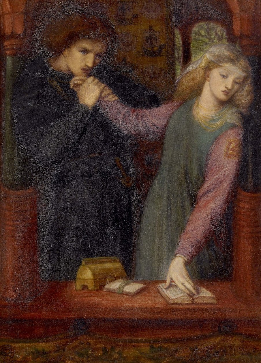 Hamlet y Ofelia, 1866 de Dante Gabriel Charles Rossetti