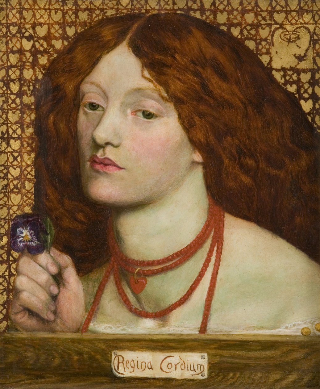 Regina Cordium (Reina de Corazones) de Dante Gabriel Charles Rossetti