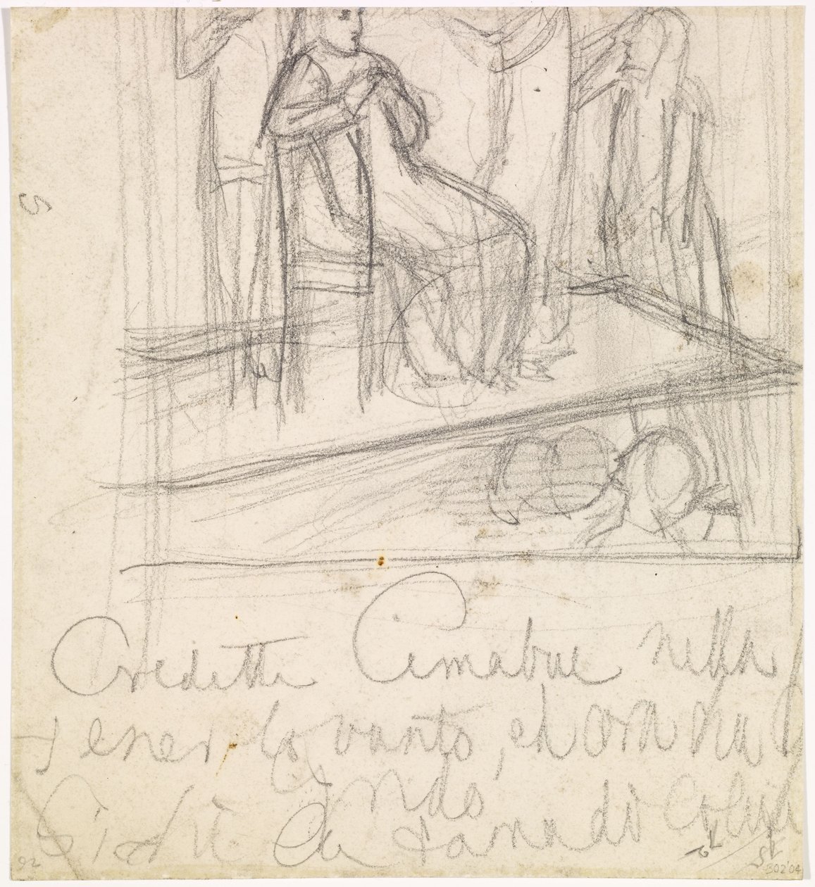 El regreso de Tibulo a Delia - Estudio para la figura de Delia de Dante Gabriel Charles Rossetti