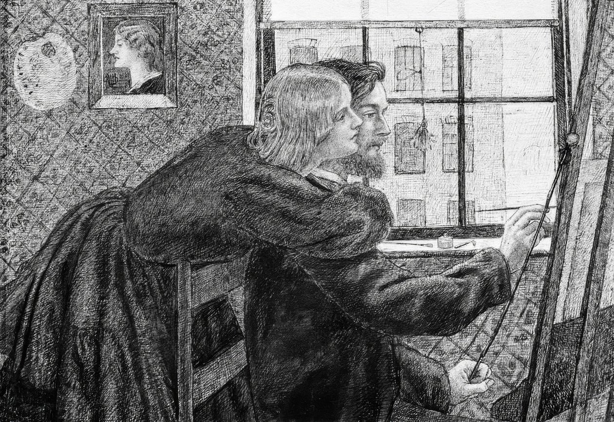 Fanny Cornforth y G.P.Boyce de Dante Gabriel Charles Rossetti