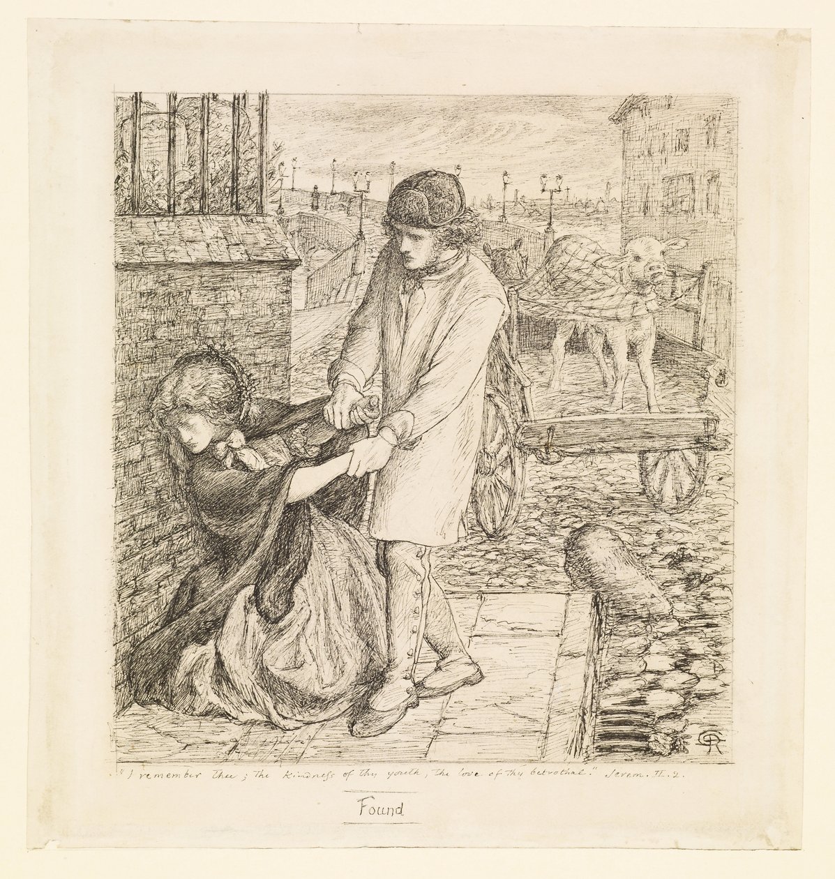 Encontrado - Estudio de composición de Dante Gabriel Rossetti