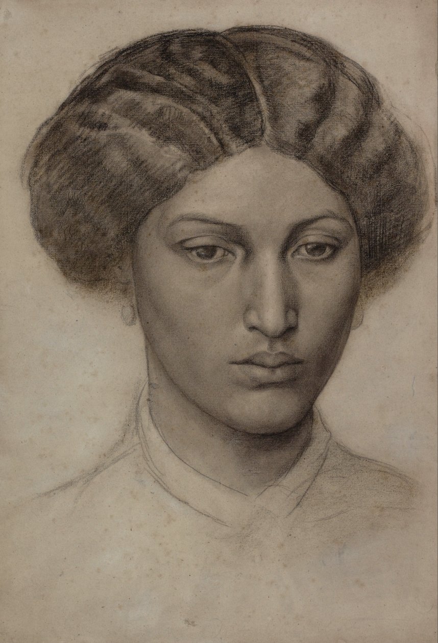 Cabeza de una mujer joven [¿Sra. Eaton] de Dante Gabriel Rossetti