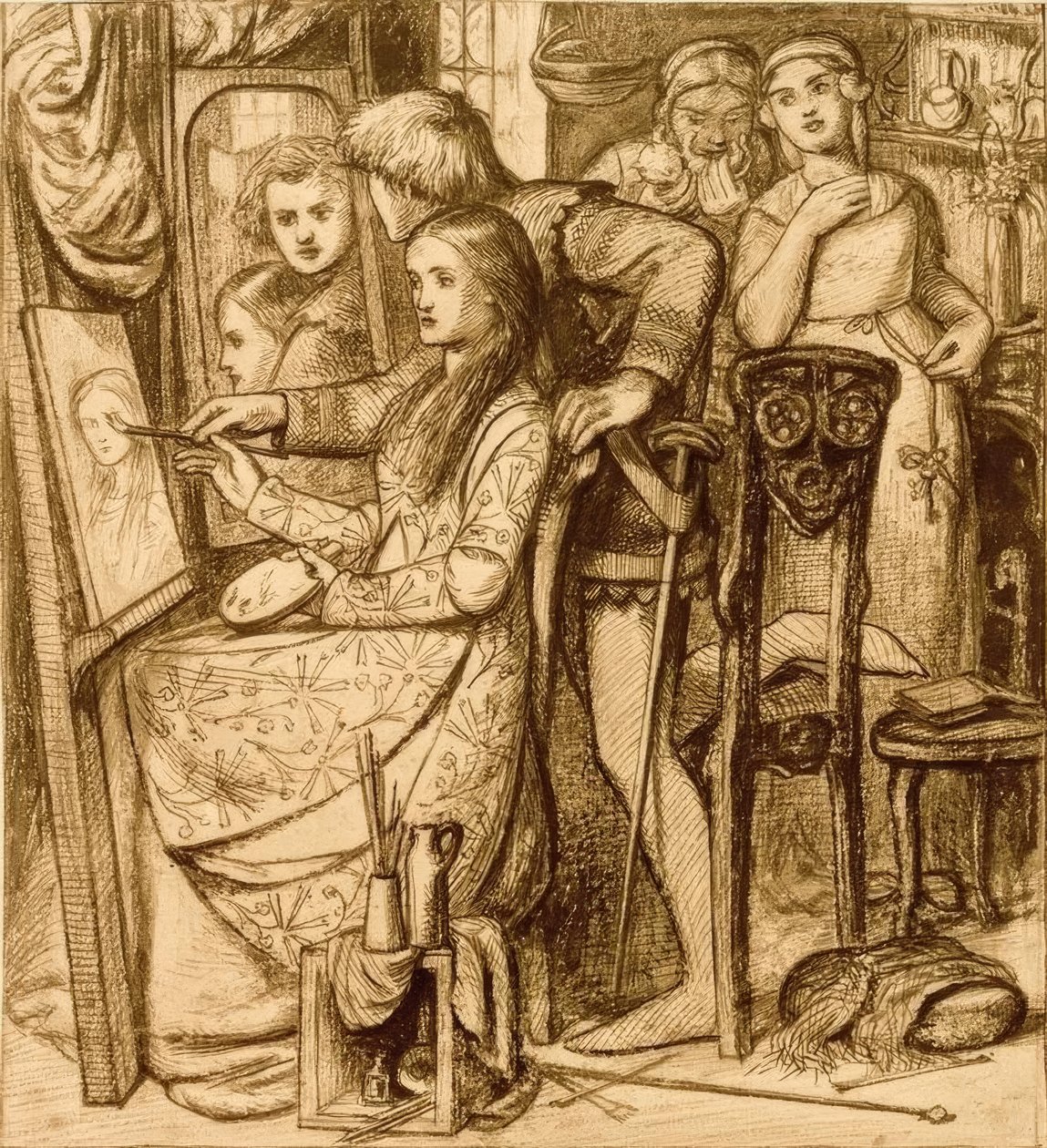 El espejo del amor de Dante Gabriel Charles Rossetti