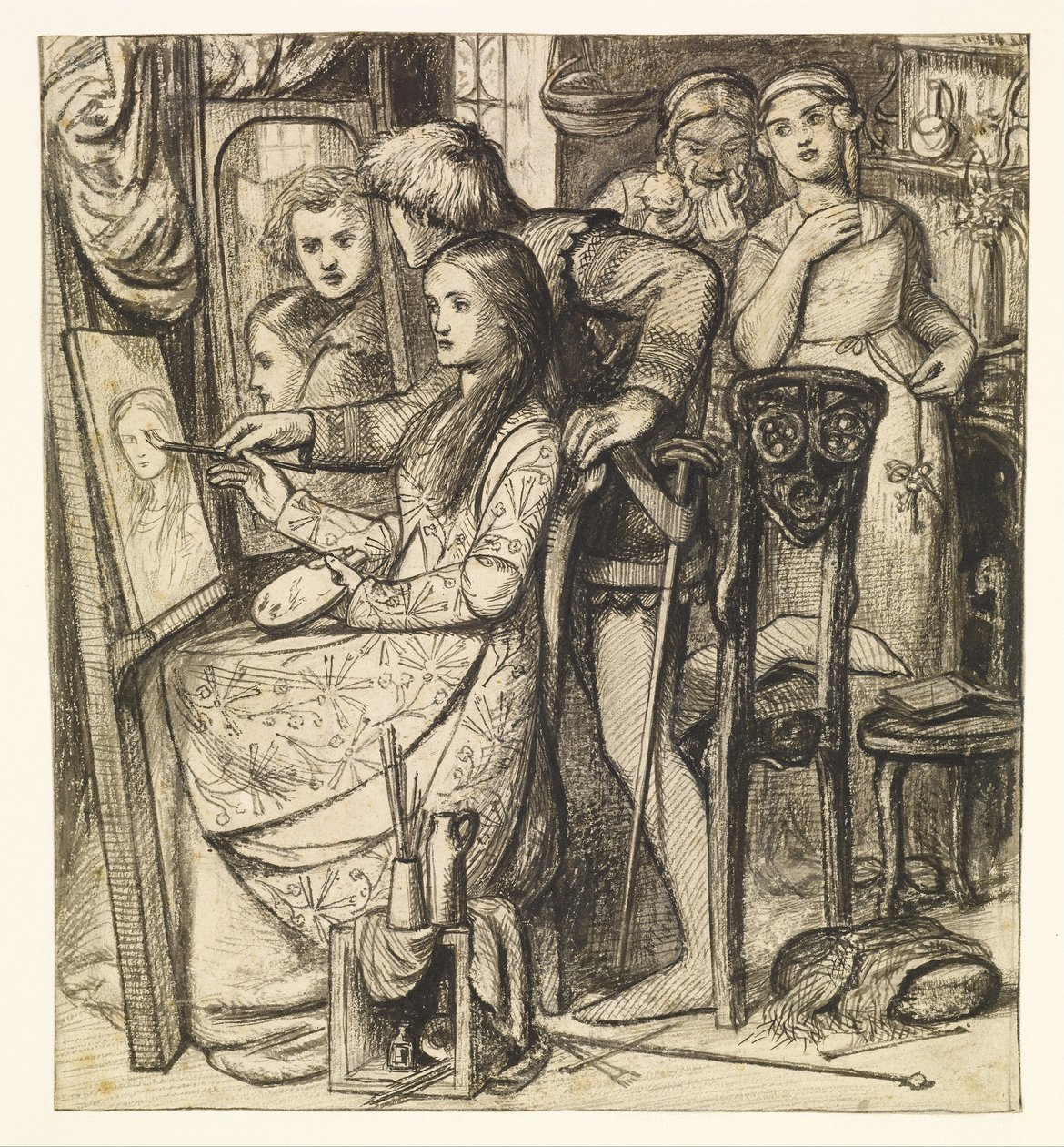 El Espejo del Amor o una Parábola del Amor de Dante Gabriel Charles Rossetti