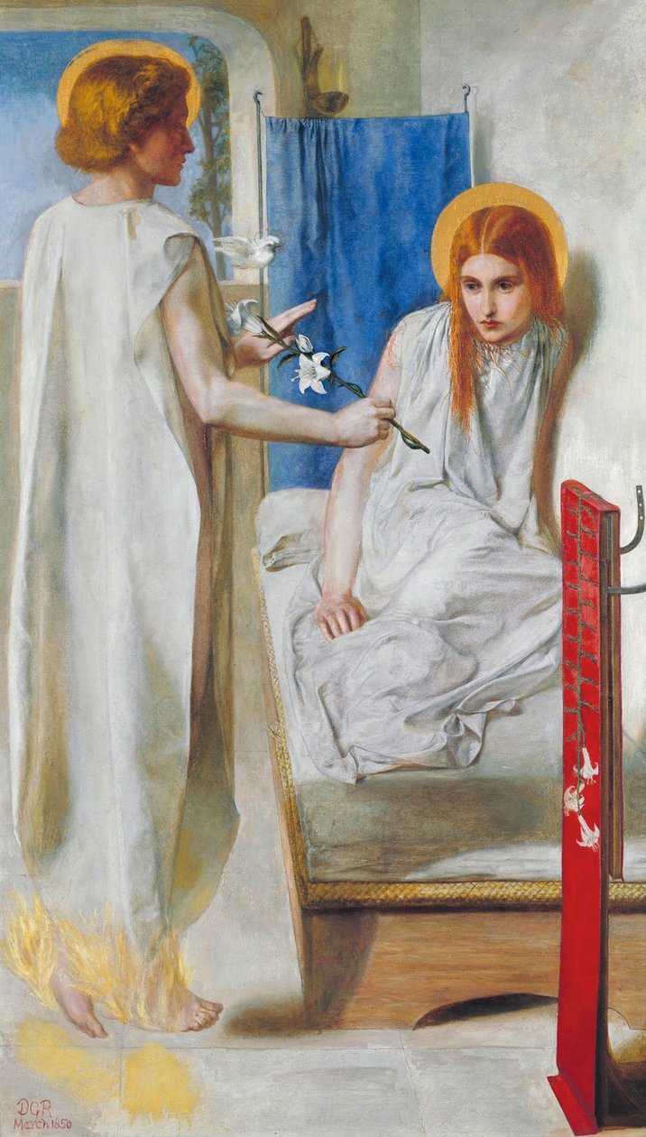 La Anunciación de Dante Gabriel Rossetti
