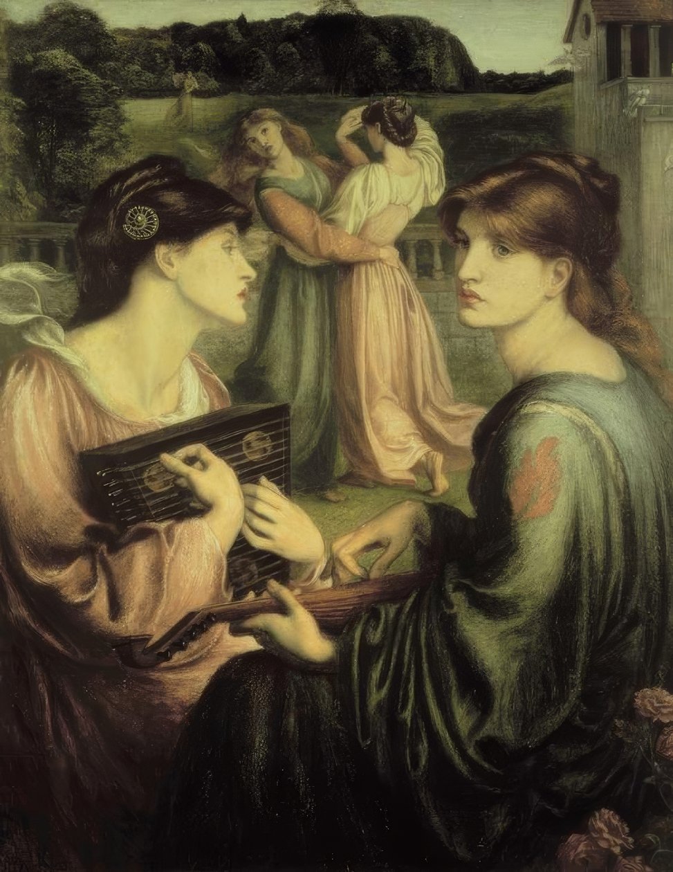 El prado del cenador de Dante Gabriel Charles Rossetti