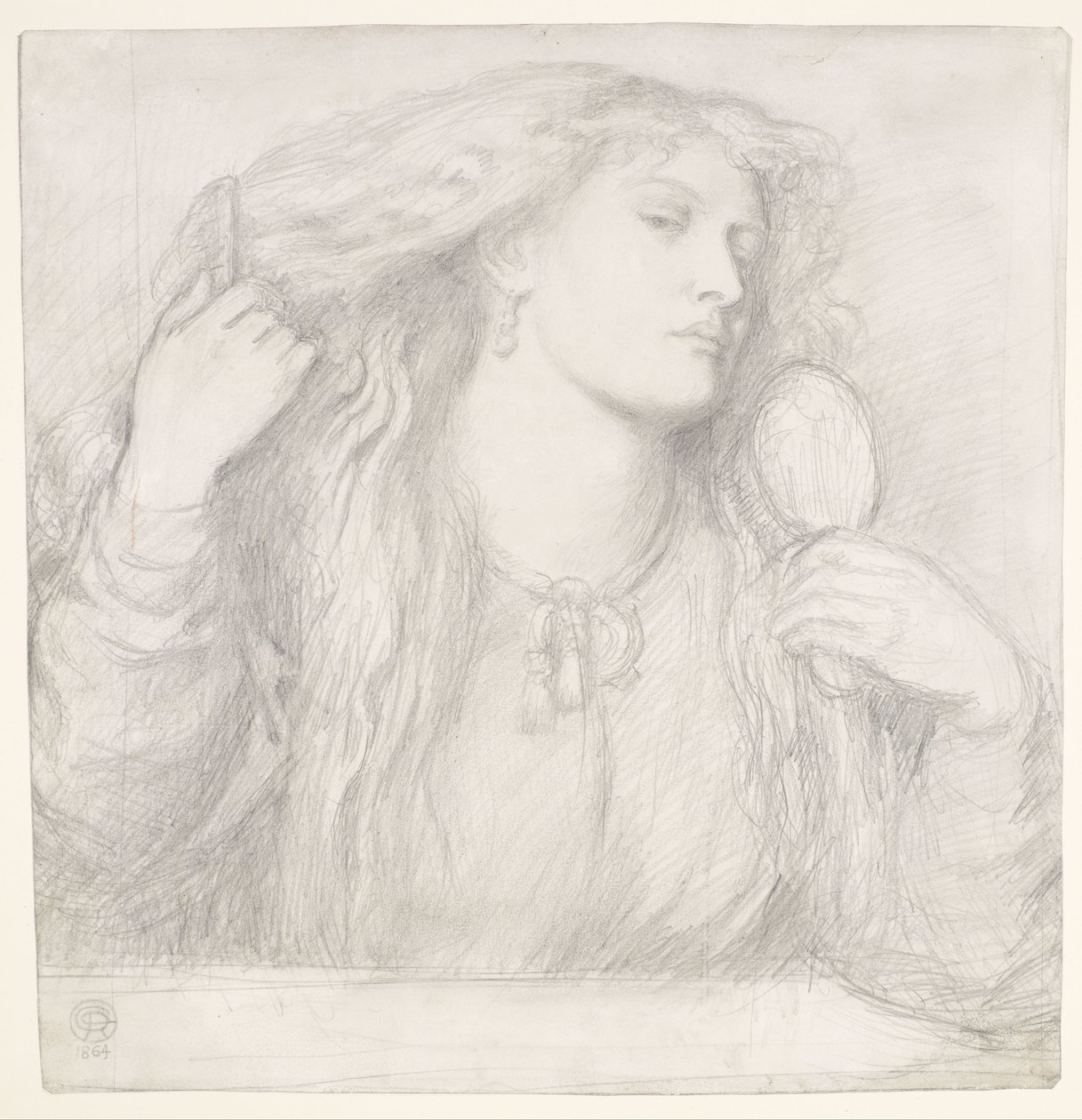 Mujer peinándose, Fanny Cornforth de Dante Gabriel Rossetti