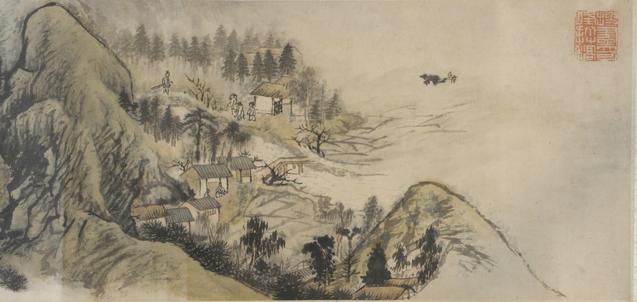 Primavera de Flor de Durazno, dinastía Qing, 1690s-principios de 1700s de Daoji Shitao