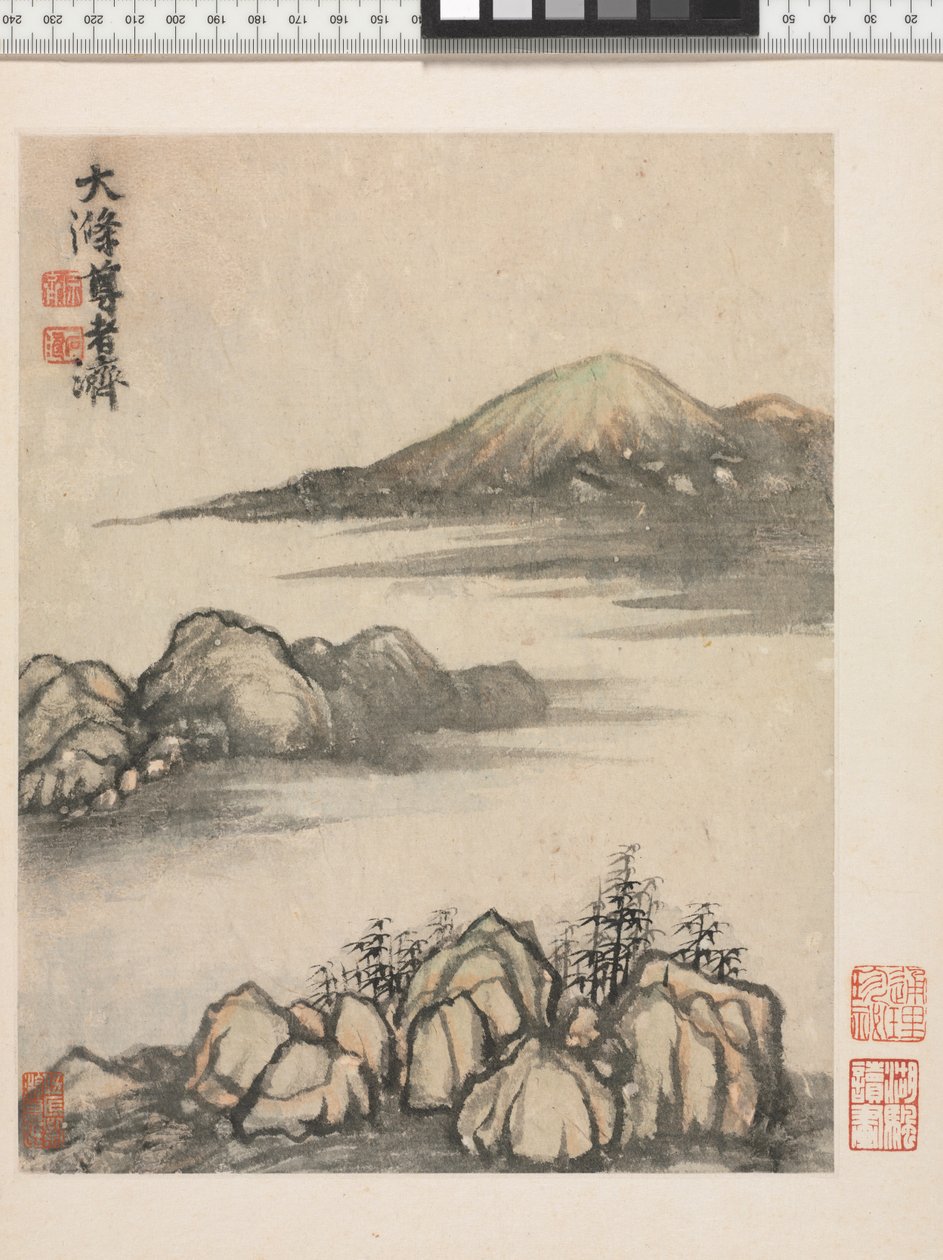 Reminiscencias del río Qinhuai, Dinastía Qing de Daoji Shitao