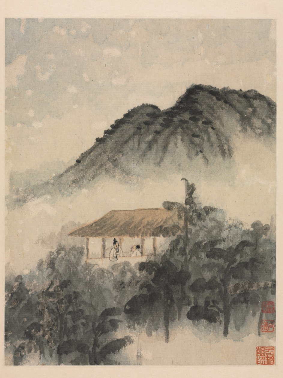 Reminiscencias del río Qinhuai, Dinastía Qing de Daoji Shitao