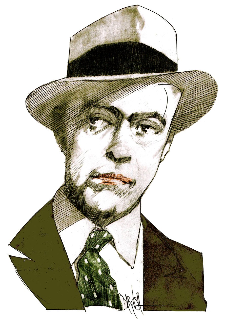 Antonio Delfini, 2021 (dibujo digital a lápiz de color) de Dariush Radpour