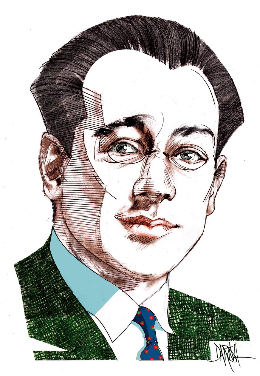 Carlo Diano, 2022 (dibujo digital a lápiz de color) de Dariush Radpour