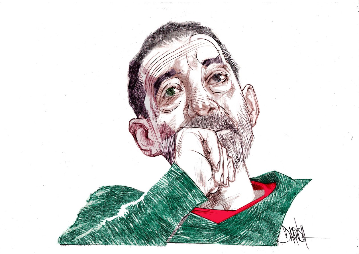 Emanuele Trevi, 2021 (dibujo digital a lápiz de color) de Dariush Radpour
