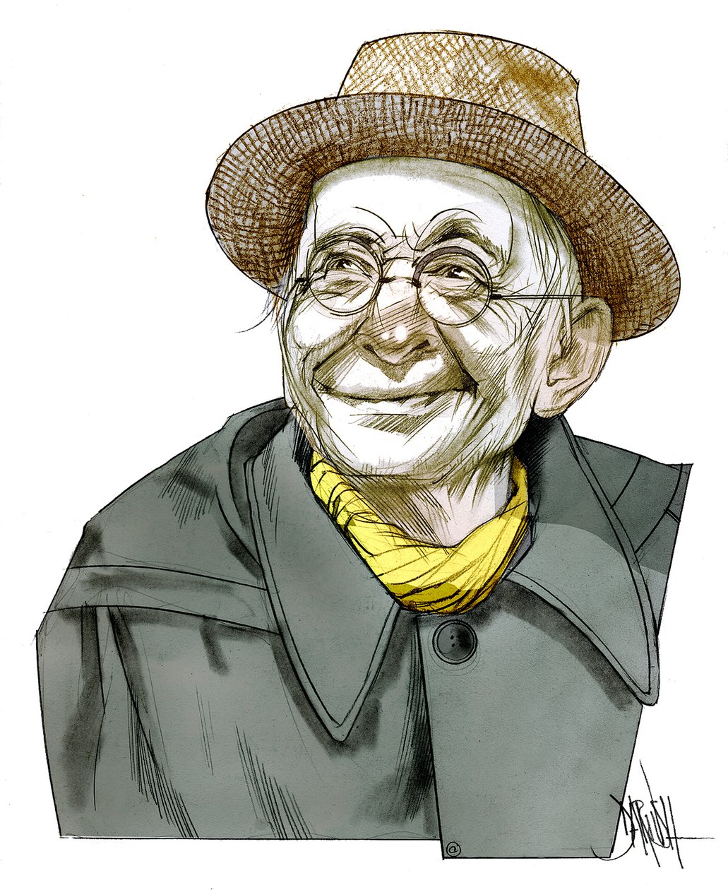 Paul Leautaund , 2011 (dibujo digital a lápiz de color) de Dariush Radpour