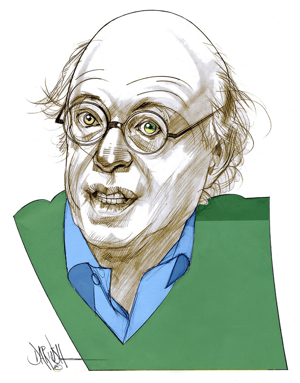Sennett Richard , 2008 (dibujo digital a lápiz de color) de Dariush Radpour