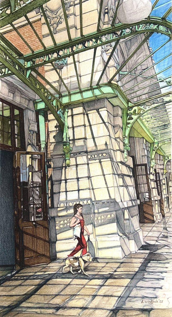 Costa Azul 1, 2025 (lápiz sobre papel) de Darrell Windjack