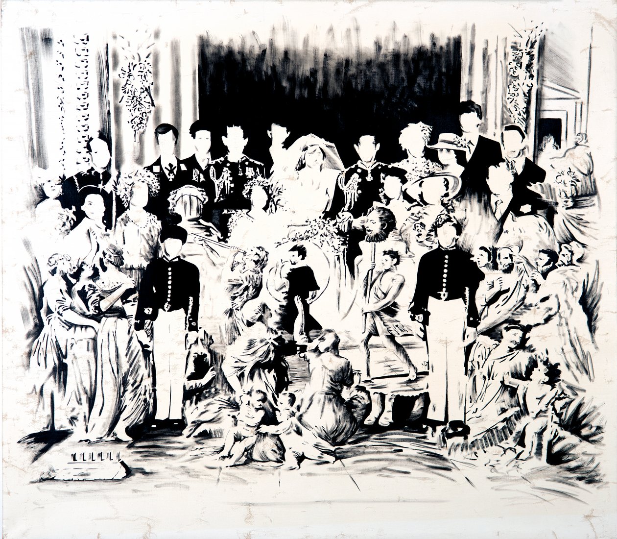 Balada de Carlos y Di, 2016 (óleo sobre lienzo) de Darren Coffield