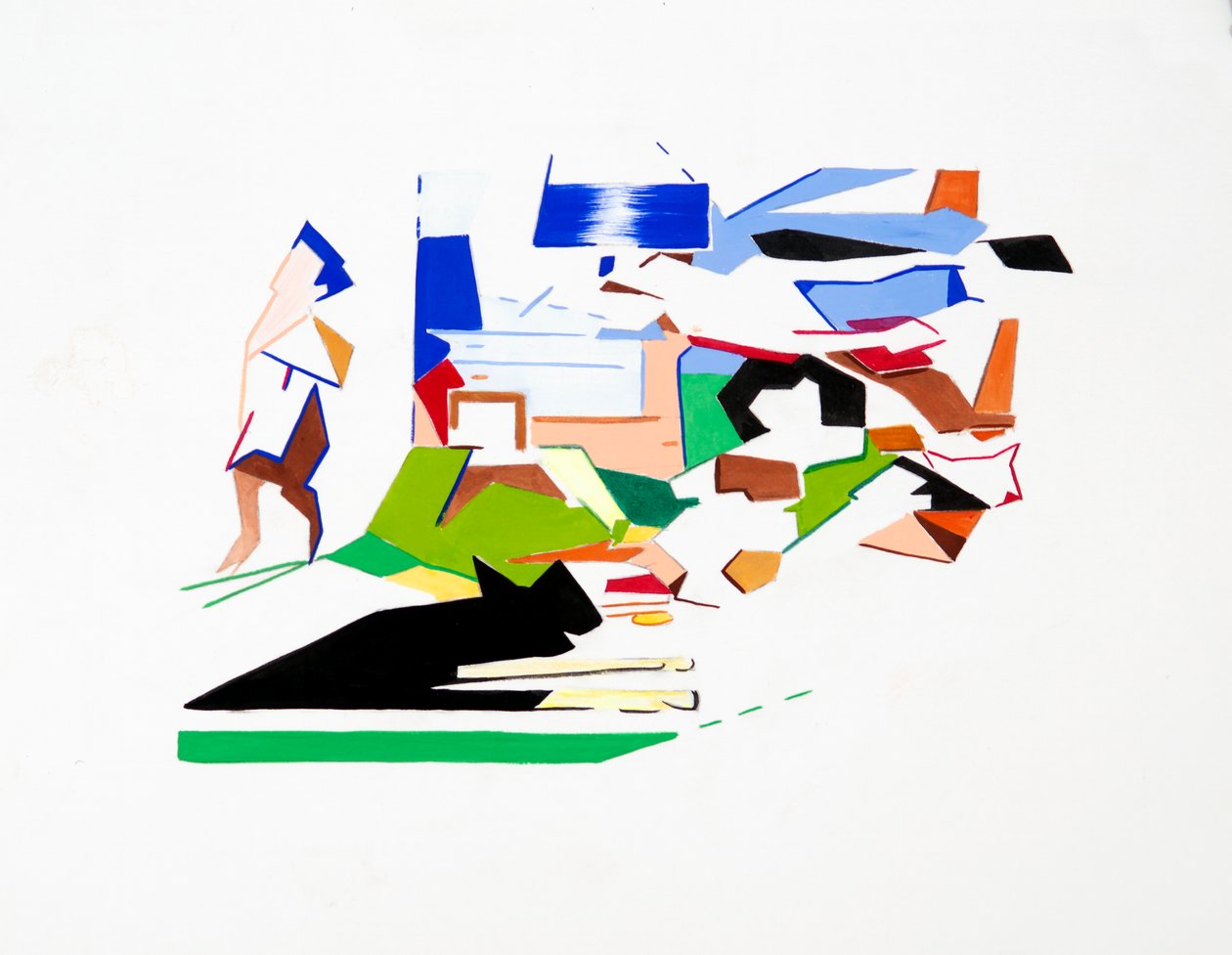 Kennedys (Paisaje), 2019 (gouche sobre papel) de Darren Coffield