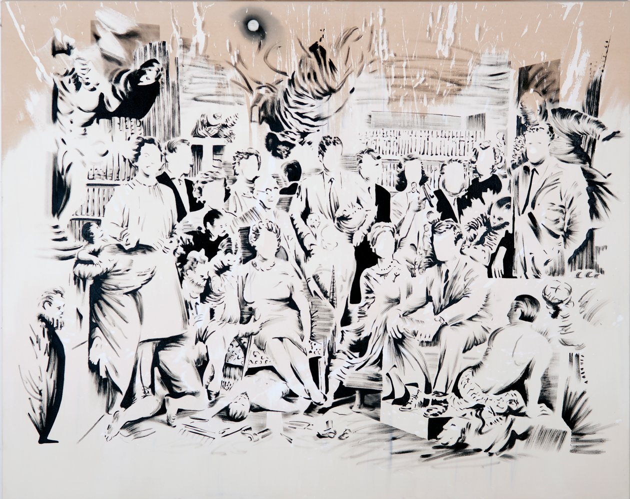 Milagro del esclavo, 2017 (óleo sobre lienzo) de Darren Coffield