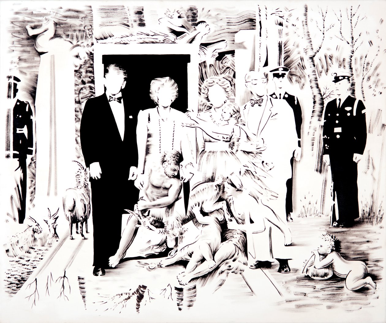 Crianza de Júpiter, 2018 (óleo sobre lienzo) de Darren Coffield