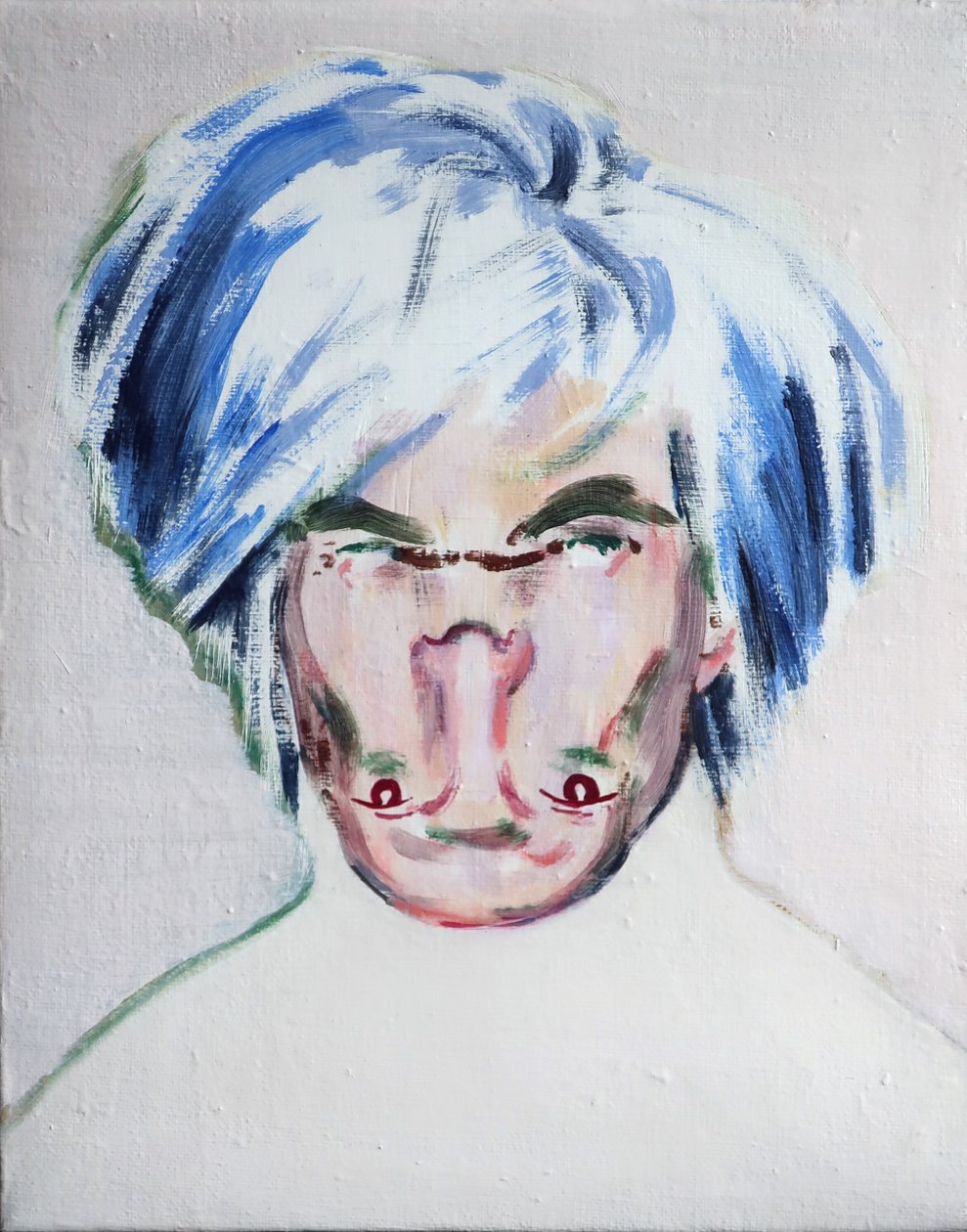Shockheaded Warhol, 2013 (acrílico sobre lienzo) de Darren Coffield