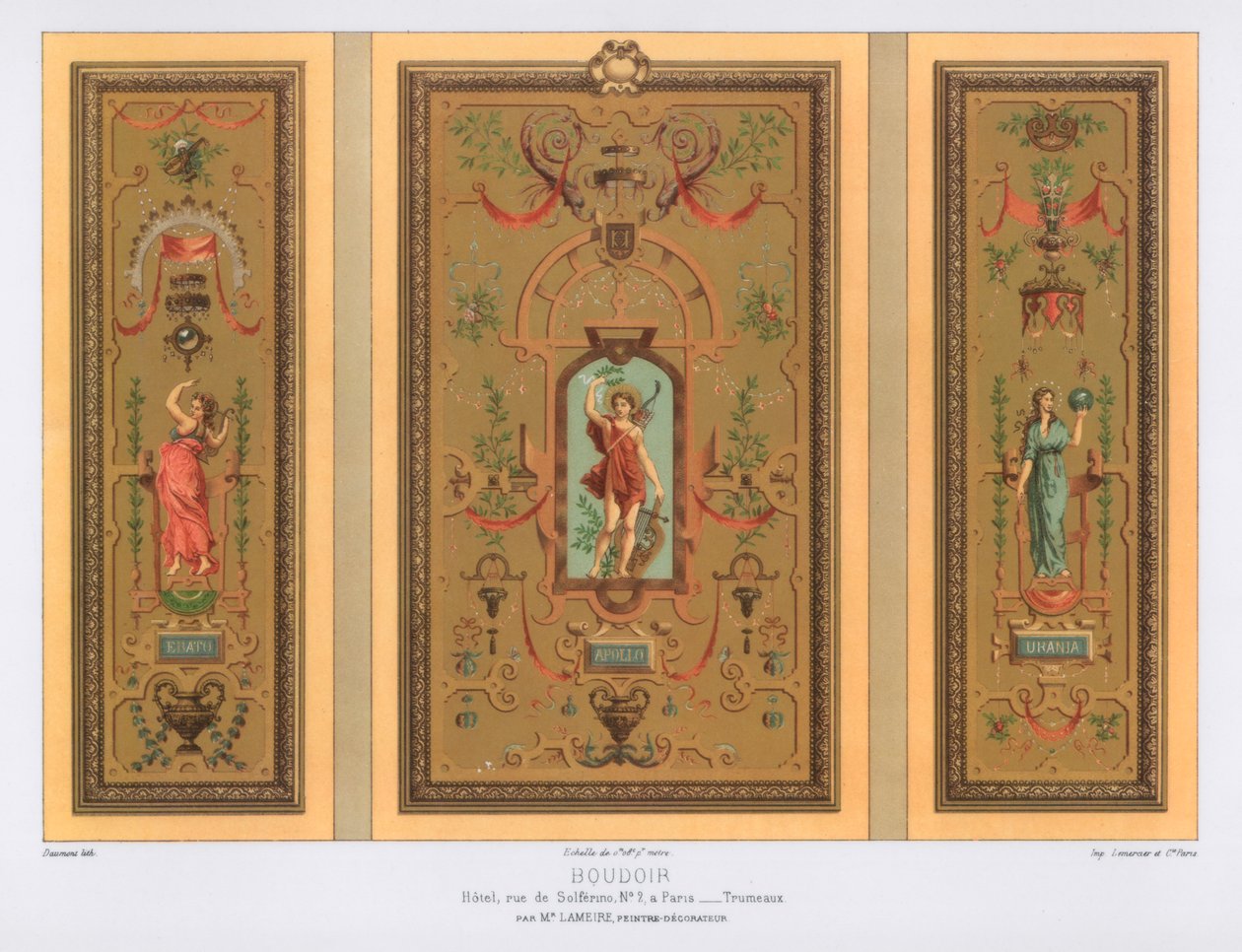 Boudoir, Rue de Solferino, París, siglo XIX de Daumont