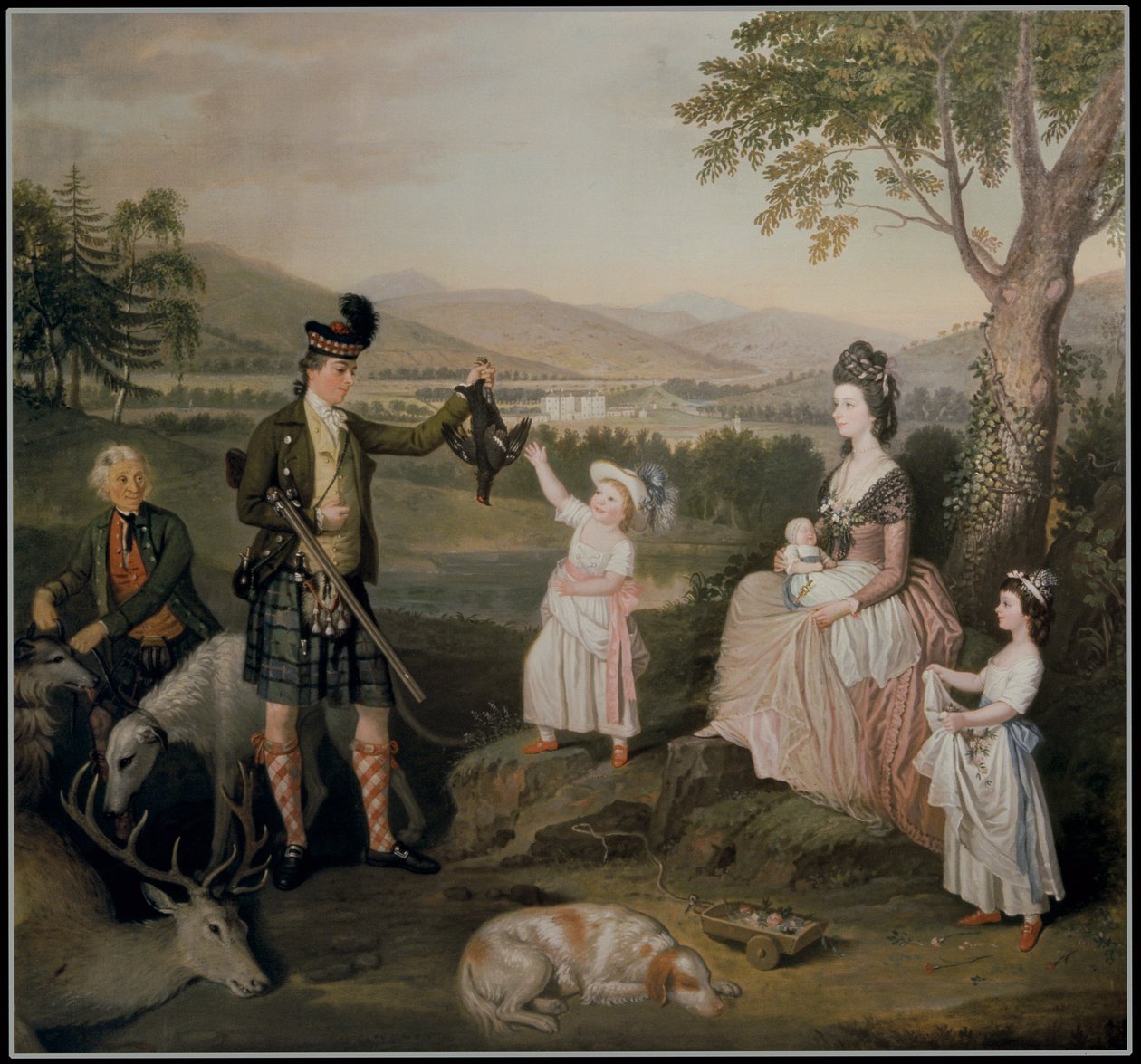 John, el 4º Duque de Atholl y su familia, 1780 de David Allan