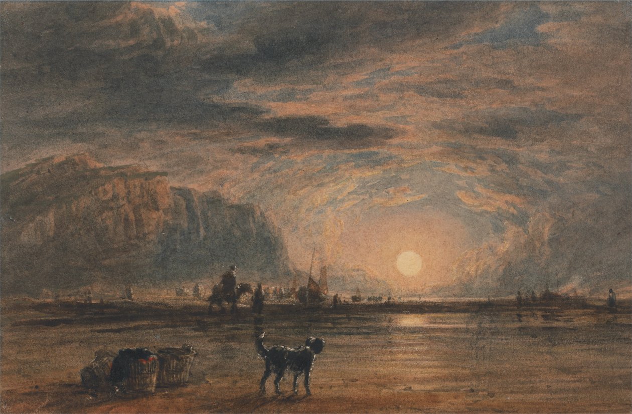 Escena de playa de David Cox