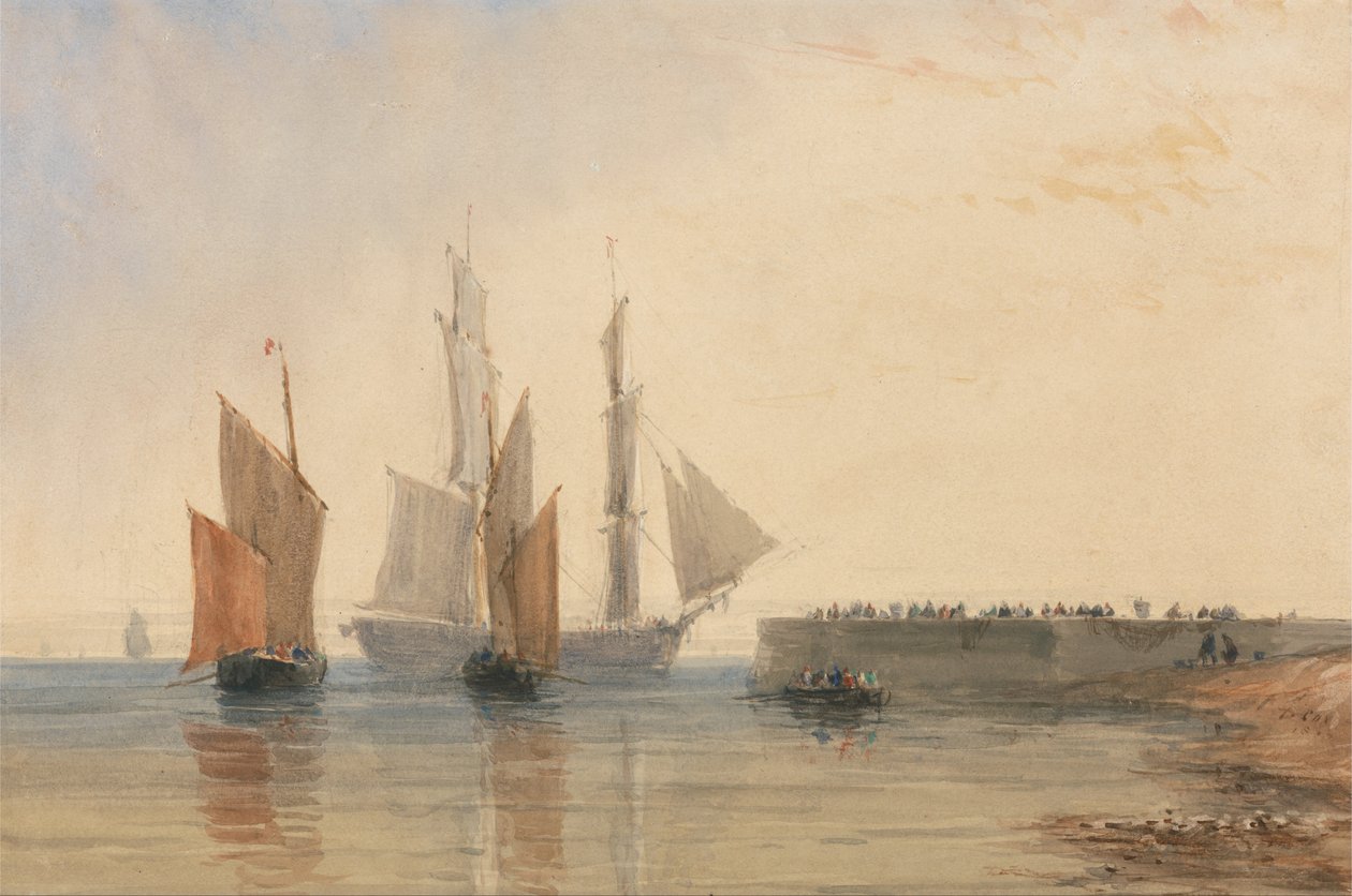 Entrada al puerto de Calais de David Cox