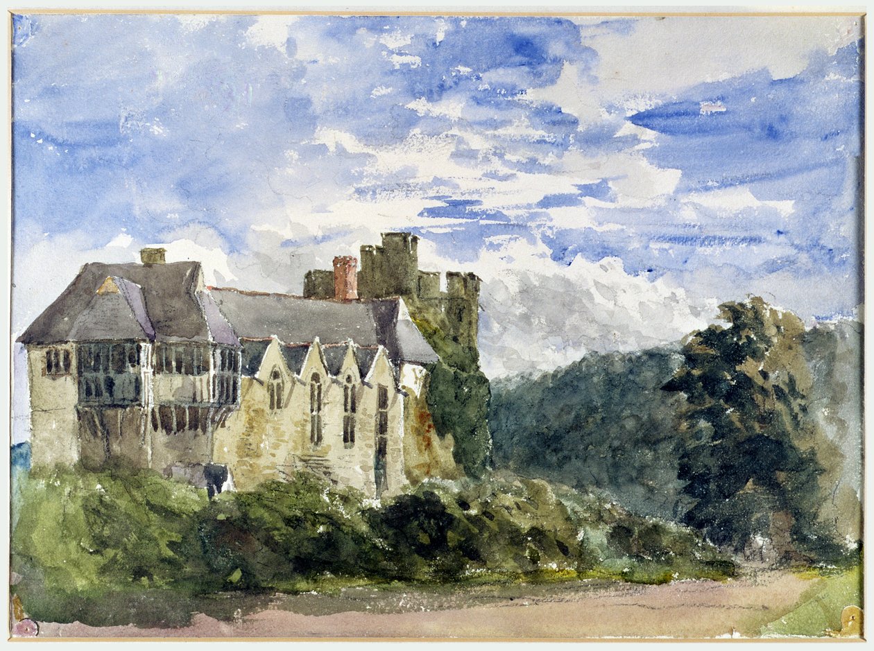 Castillo y abadía de Stokesay de David Cox
