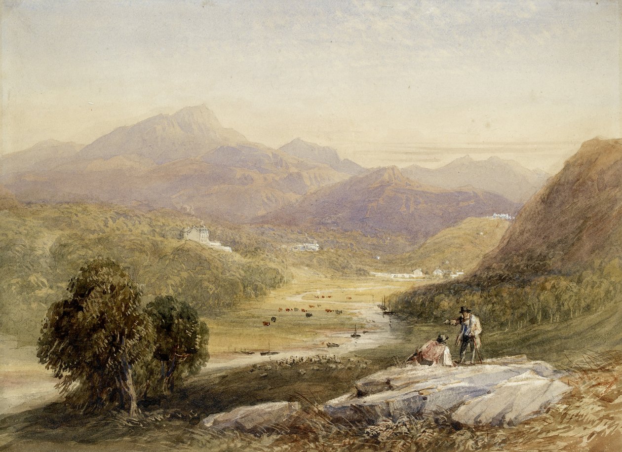 El valle de Ffestiniog, Merionethshire de David Cox