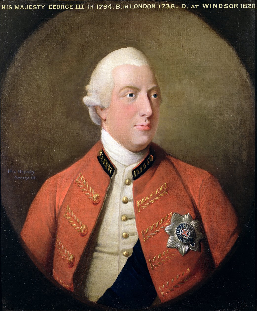 Retrato de Jorge III (1738-1820) 1794 de David Dodd