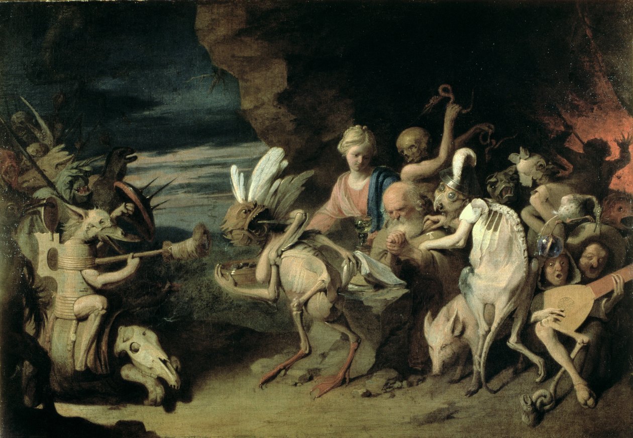 La tentación de San Antonio de Egipto de David III Ryckaert